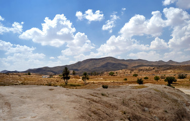 Panorama of the desert village of Matmata - Tunisia, Africa