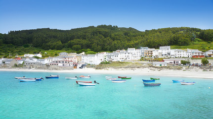 Spanish fishing village.Landscape with turquoise sea
