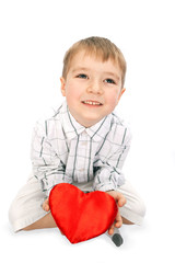 boy with a heart