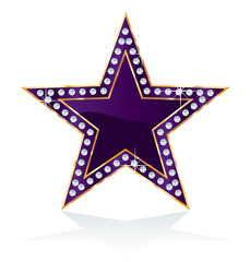 Obraz premium purple diamond star