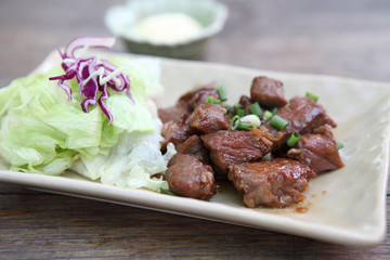 dice beef steak japanese style