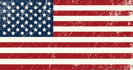 Naklejka premium USA flag vintage