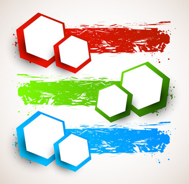 Set of grunge banners