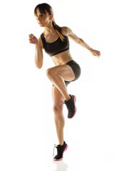Fototapeta na wymiar kobieta fitness ćwiczeń aerobowych