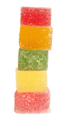 Tower made of jelly candies