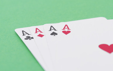 Abstract aces playing cards