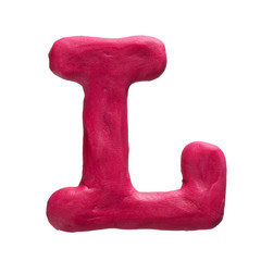 Plasticine letter isolated on a white background