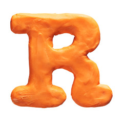 Plasticine letter isolated on a white background