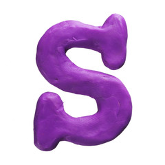 Plasticine letter isolated on a white background