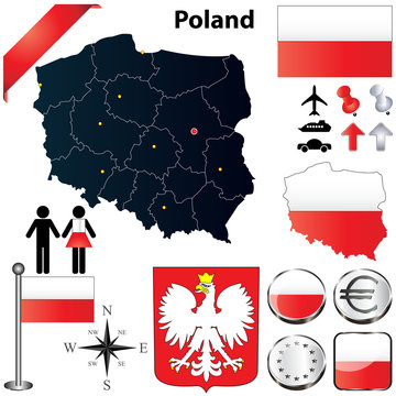 Fototapeta Poland map
