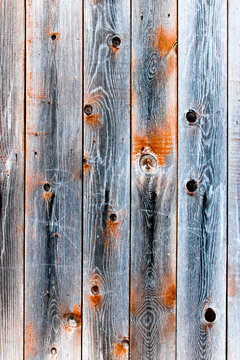 Wooden fence of smoky color
