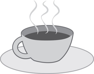 Isolated hot mug with steam