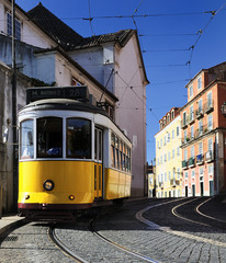 Naklejka na ściany i meble Tramwaj Lizbona