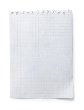 Blank Checkered Notepad Page