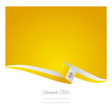 Vatican flag yellow background vector