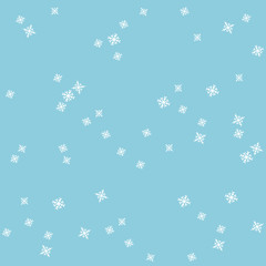 Seamless background pattern snowflakes