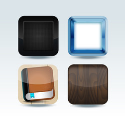 Modern colorful app icon set