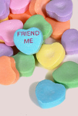 Valentine Candy Hearts "Friend Me"