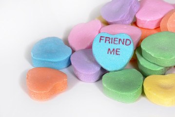 Valentine Candy Hearts "Friend Me"