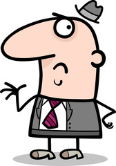 disgusted businessman cartoon illustration
