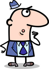 surprised businessman cartoon illustration
