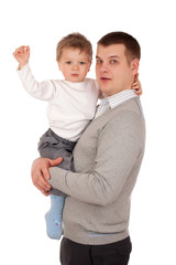 Portrait of a father and son