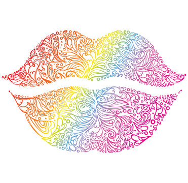 rainbow lips