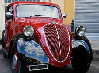 Peel and stick wall murals Old cars Balilla