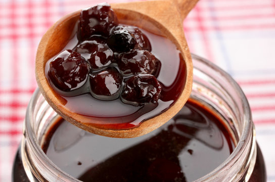 tasty berry jam, close up