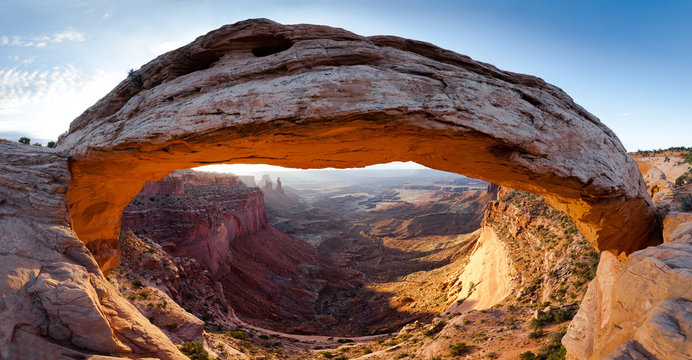 Mesa Arch Sunrise Panorama