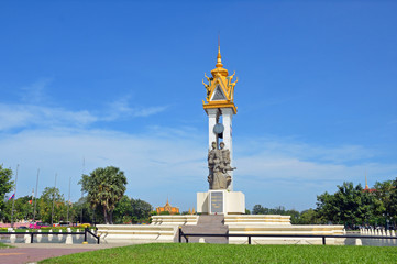 Obraz premium Cambodia-Vietnam Friendship Monument in Phnom Penh