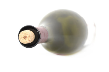 a bottle of champagne on a white background