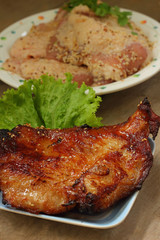 Pork grilled