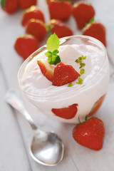 Strawberries and yoghurt