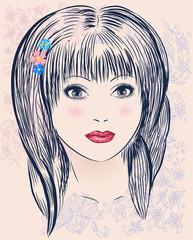 Portrait of a cute girl