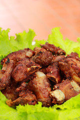 Pork fried garlic