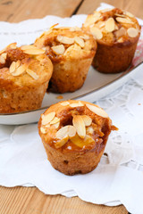 Toffee and pear muffins