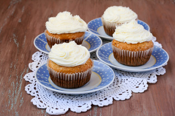 Coconut cakes with frosting