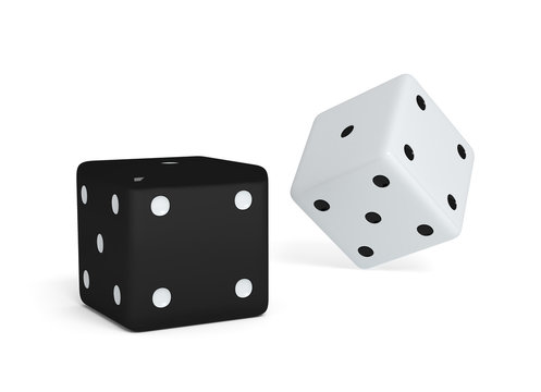 two dices on white background