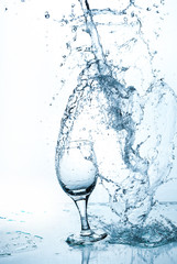Water splash out of glass