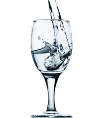 Water splash out of glass