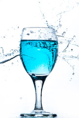 Water splash out of glass
