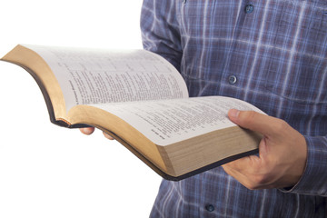Naklejka premium Man reading bible