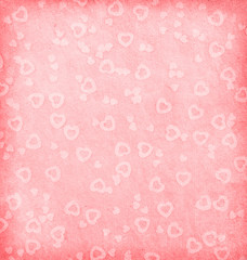 aged paper texture. pink paper with hearts