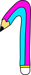 number cartoon