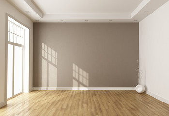 empty brown room - 48523031