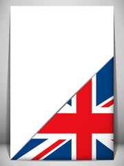 United Kingdom Country Flag Turning Page