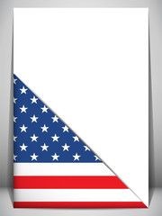 USA Country Flag Turning Page