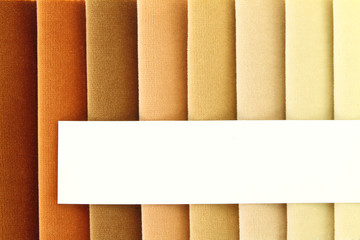 Color background of fabric samples