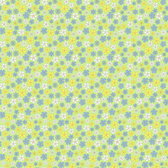 Seamless vector pattern with small flowers